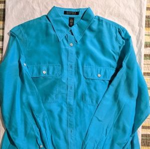 Beautiful blue button down Ralph Lauren shiet